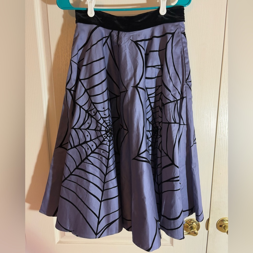 Vixen by Micheline Pitt Periwinkle Spider Web Skirt medium
